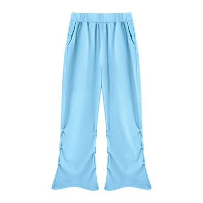 Women's Vintage Wash Ruched Sweatpants in sky blue