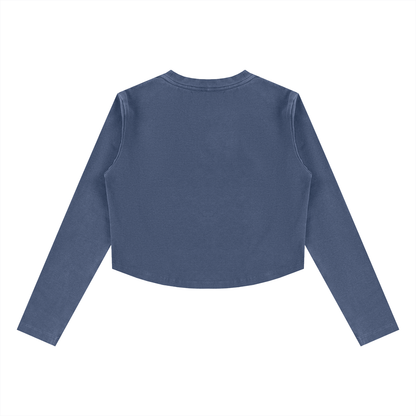 Women's Vintage Wash Slim T-Shirt in washed blue, alternate angle