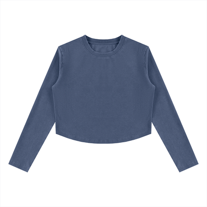 Women's Vintage Wash Slim T-Shirt in washed blue