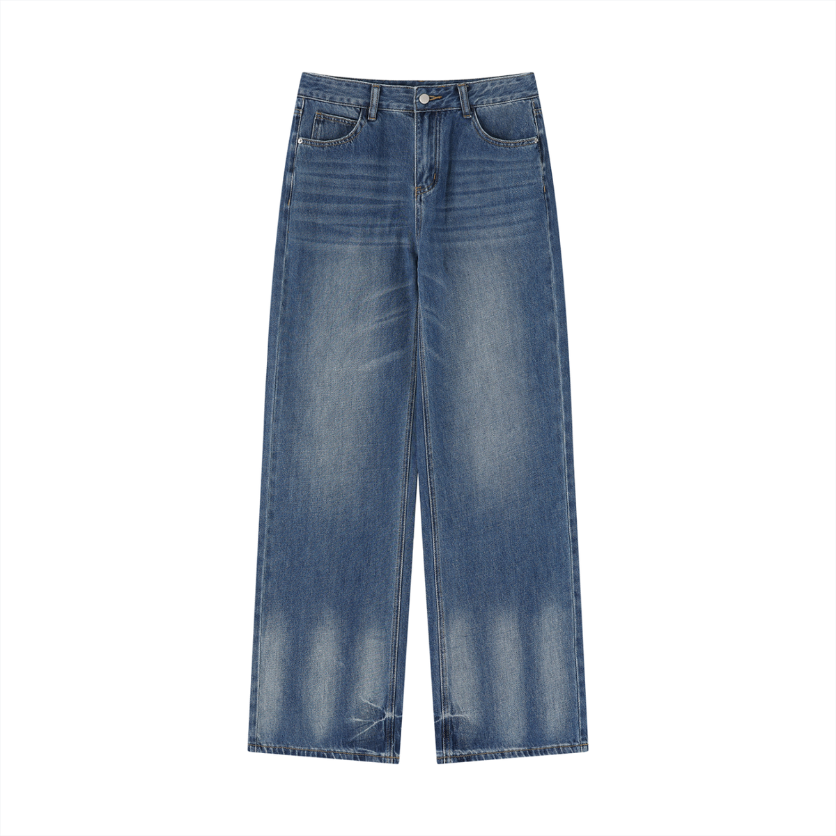 Women's Vintage Wash Wide Leg Jeans - 123 gsm in jeans blue