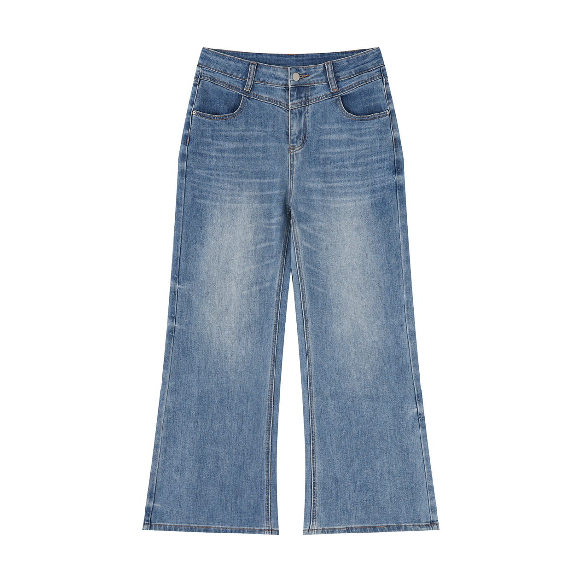 Women's Vintage Wash Wide Leg Jeans - 425 gsm in jeans blue