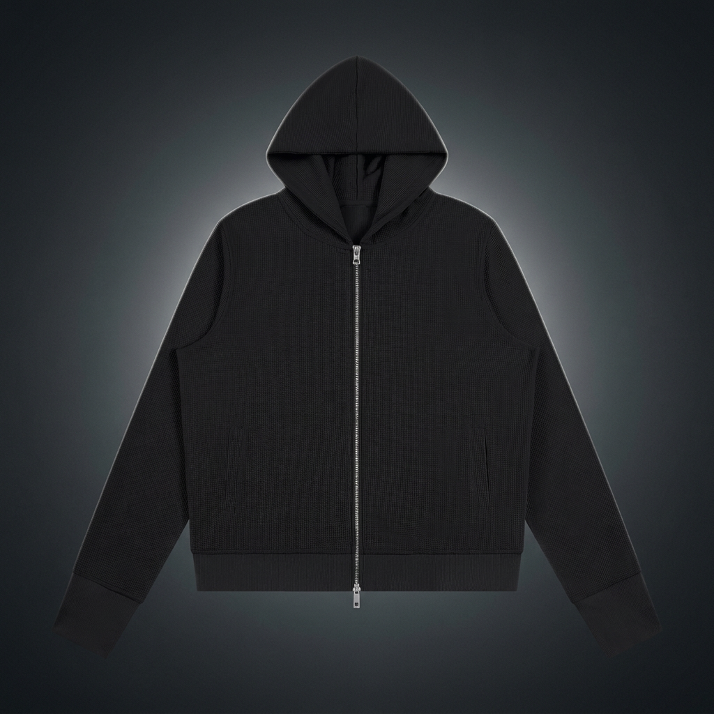 Women's Waffle Full Zip Hoodie