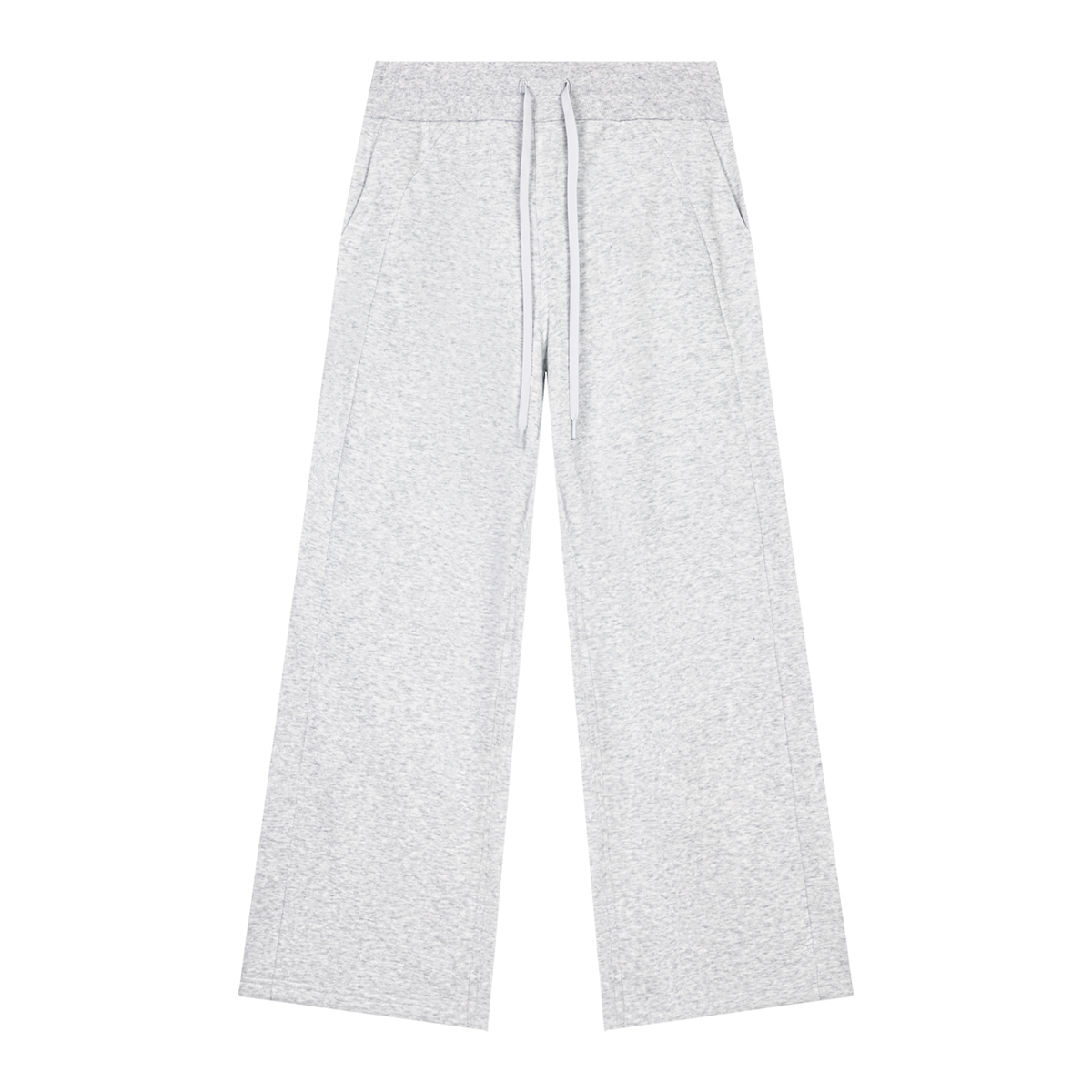 Women's Wide Leg Fleece Sweatpants in cold gray