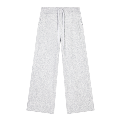 Women's Wide Leg Fleece Sweatpants in cold gray