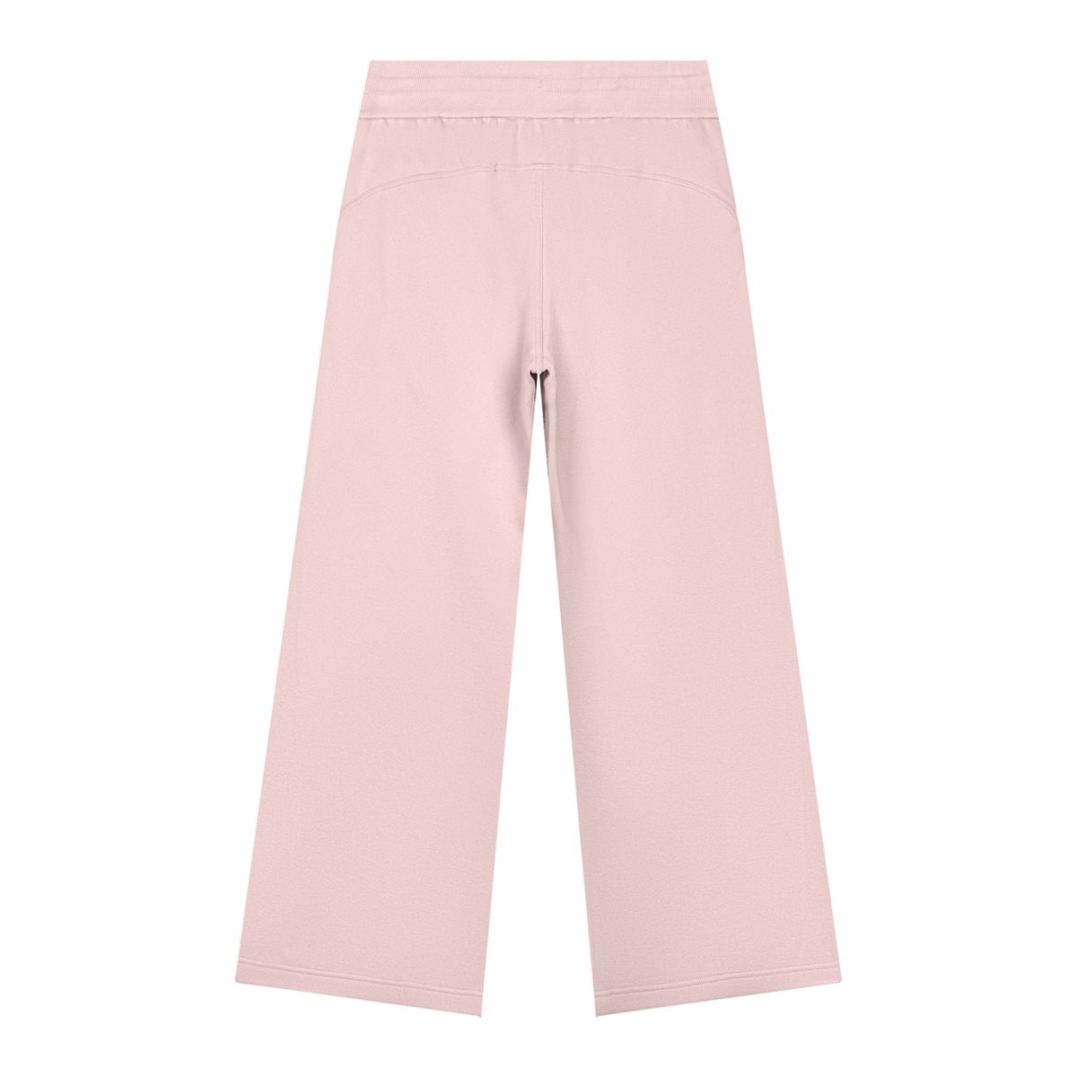Women's Wide Leg Fleece Sweatpants in light pink, alternate angle