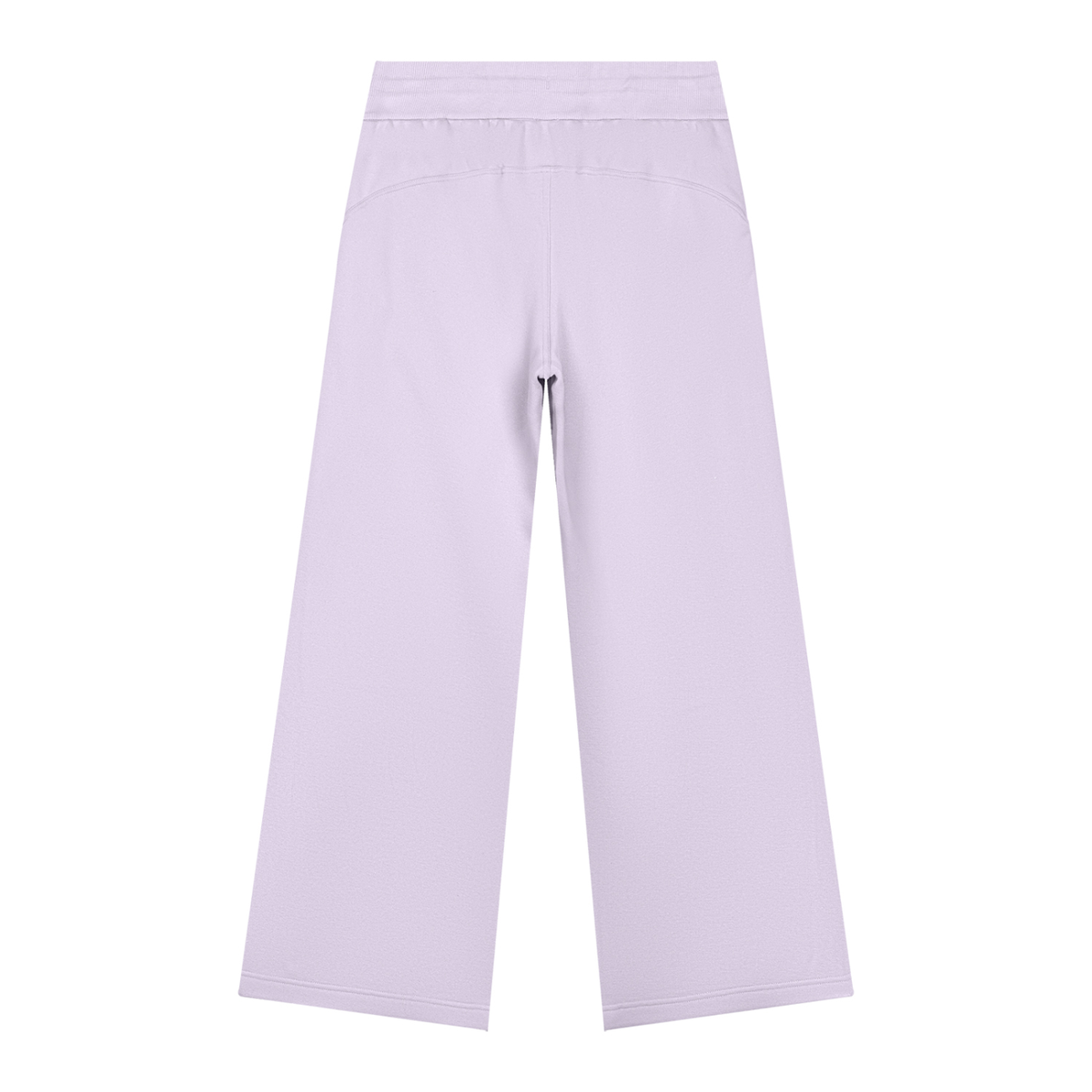 Women's Wide Leg Fleece Sweatpants in light purple, alternate angle