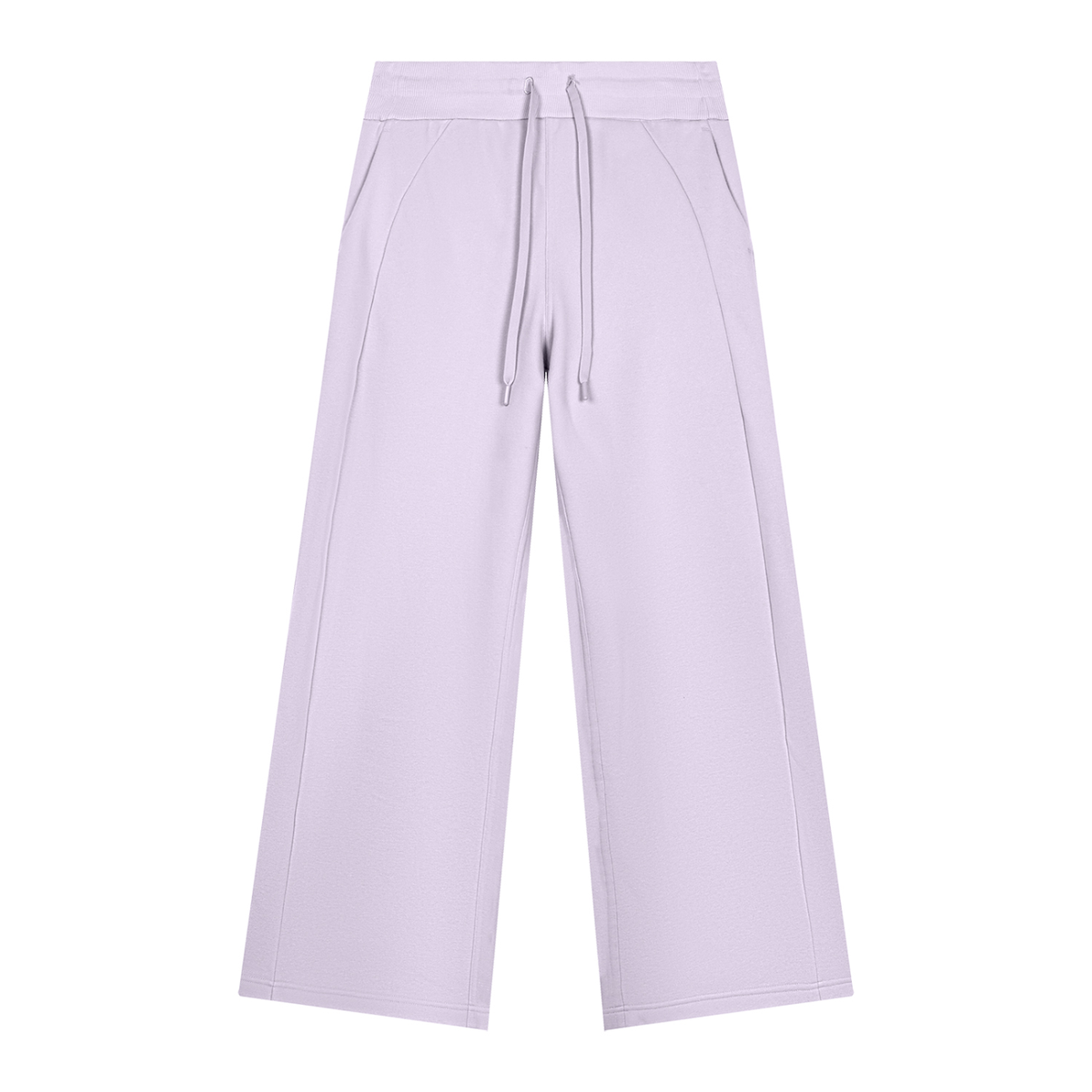 Women's Wide Leg Fleece Sweatpants in light purple