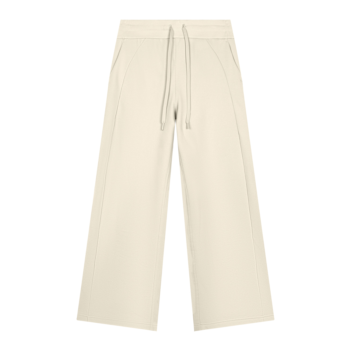 Women's Wide Leg Fleece Sweatpants in mild apricot