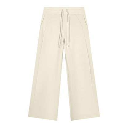 Women's Wide Leg Fleece Sweatpants in mild apricot