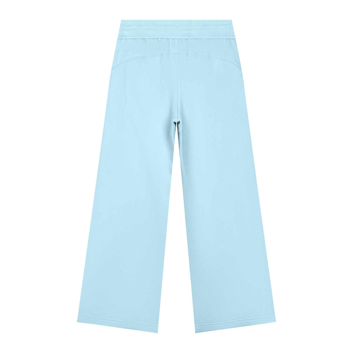 Women's Wide Leg Fleece Sweatpants in sky blue, alternate angle