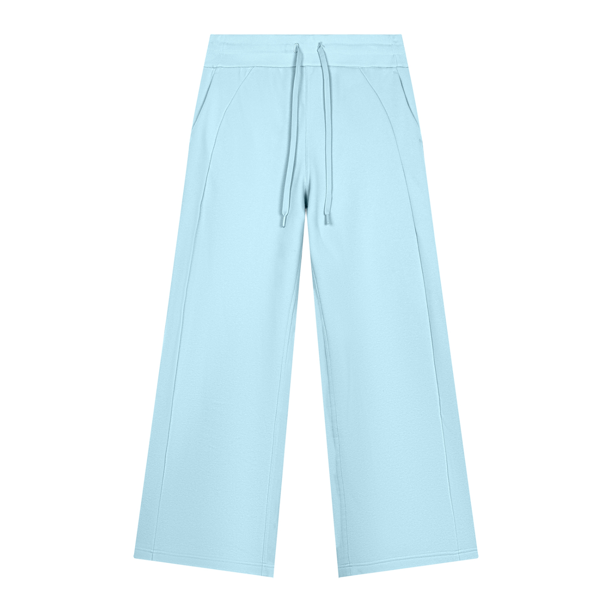 Women's Wide Leg Fleece Sweatpants in sky blue