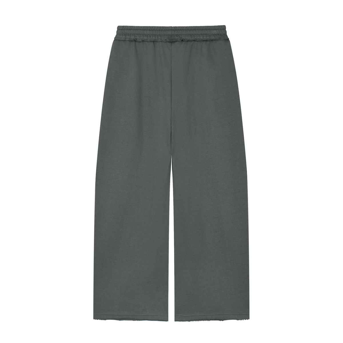 Women's Wide Leg Raw Edge Sweatpants in dark gray, alternate angle