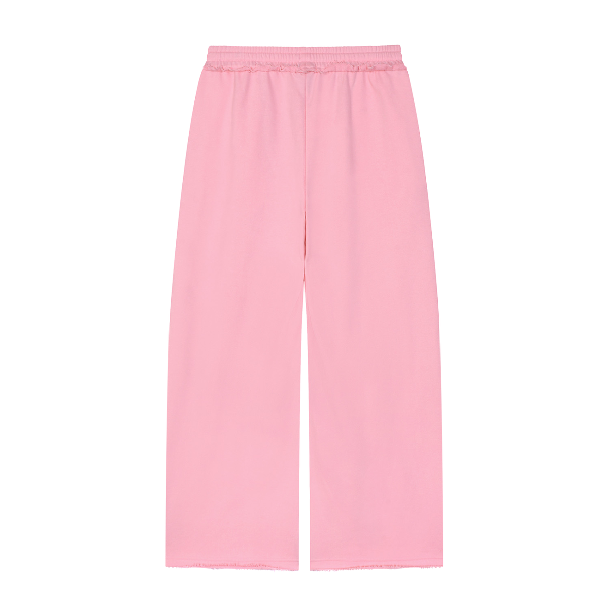 Women's Wide Leg Raw Edge Sweatpants in pink, alternate angle