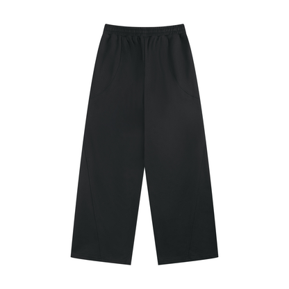 Women's Wide Leg Sweatpants in black, alternate angle