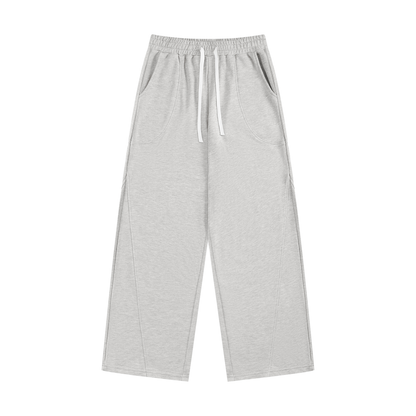 Women's Wide Leg Sweatpants in flower gray