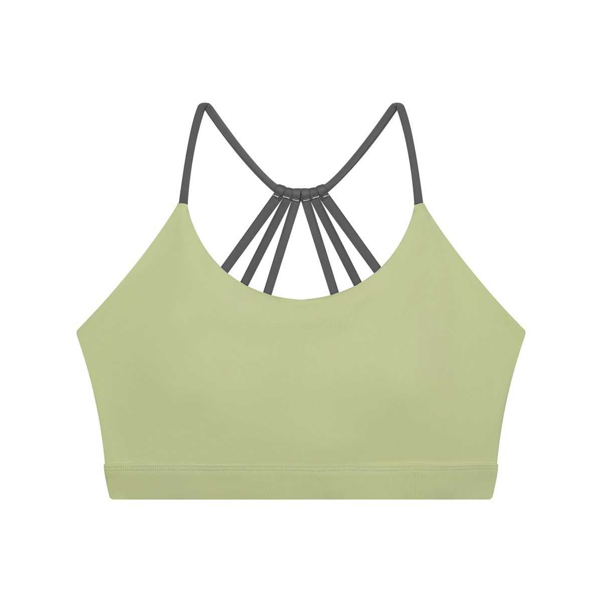Women's Yoga Color Block Sports Bra in bean green