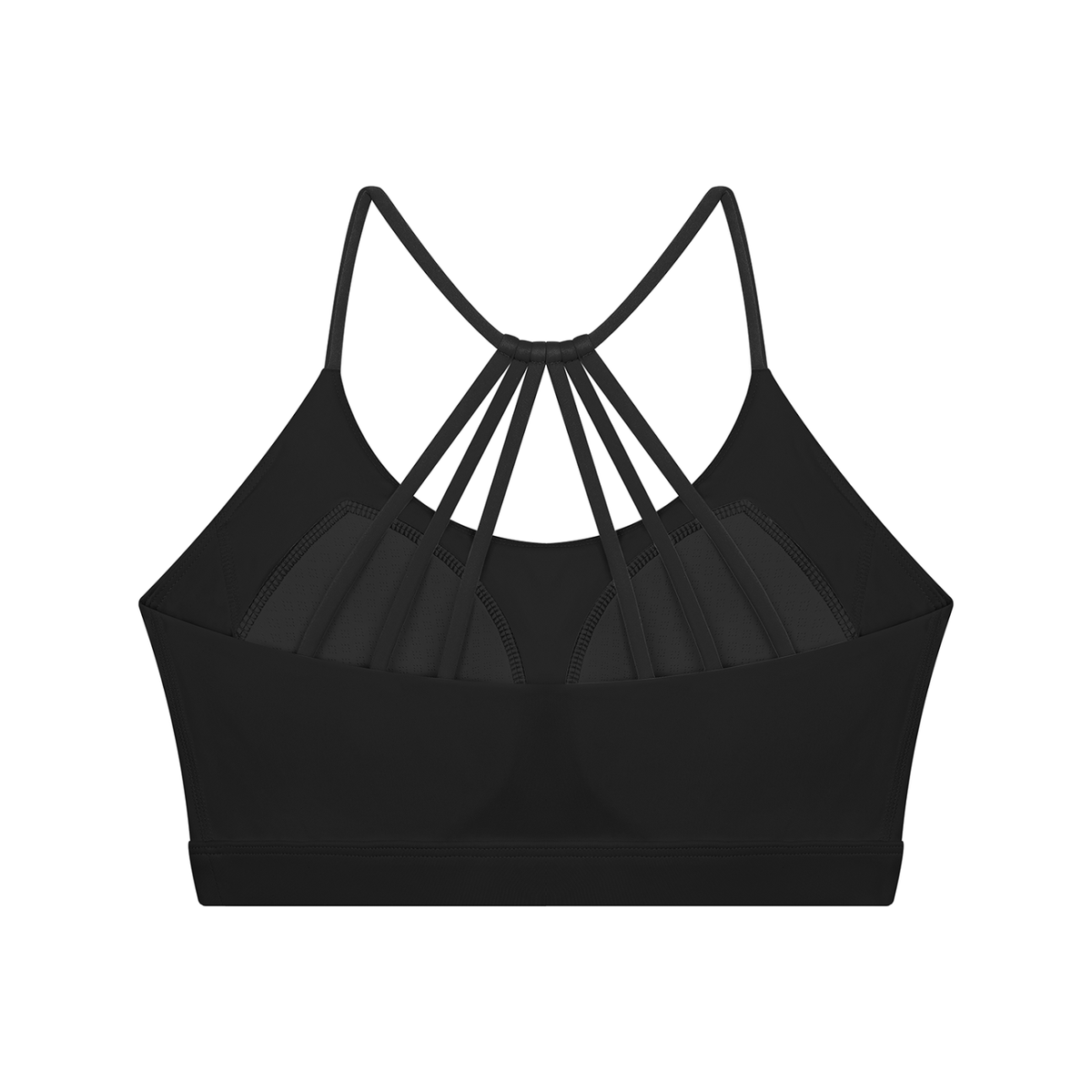 Women's Yoga Color Block Sports Bra in black, alternate angle