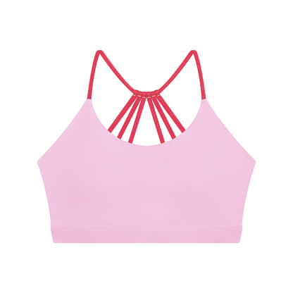 Women's Yoga Color Block Sports Bra in pink