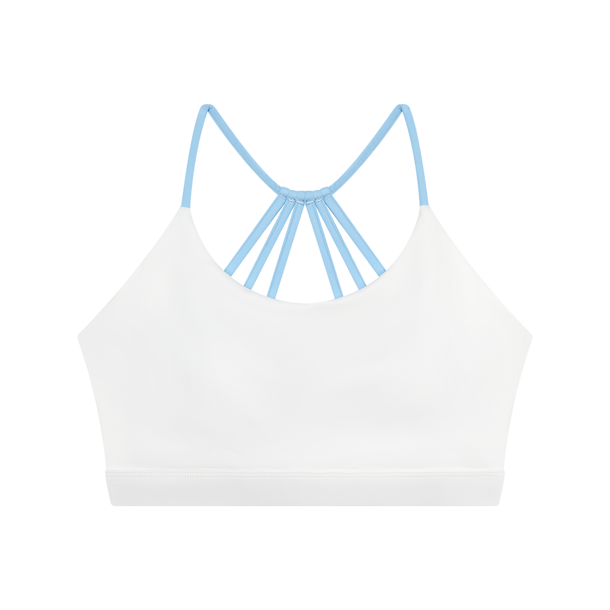 Women's Yoga Color Block Sports Bra in white