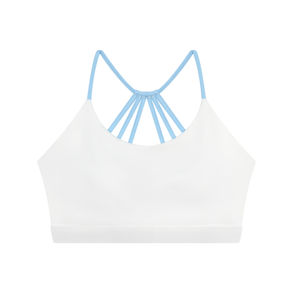 Women's Yoga Color Block Sports Bra in white