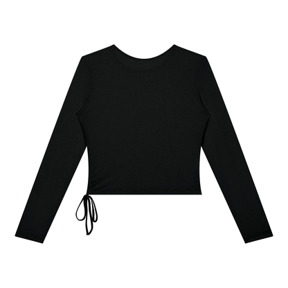 Women's Yoga Cover Up Tops in black, alternate angle