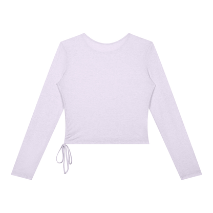 Women's Yoga Cover Up Tops in light purple, alternate angle