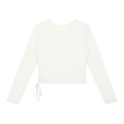 Women's Yoga Cover Up Tops in white, alternate angle
