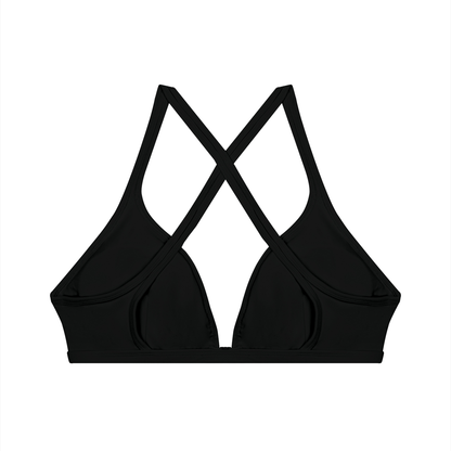 Women's Yoga Sports Bra in black, alternate angle