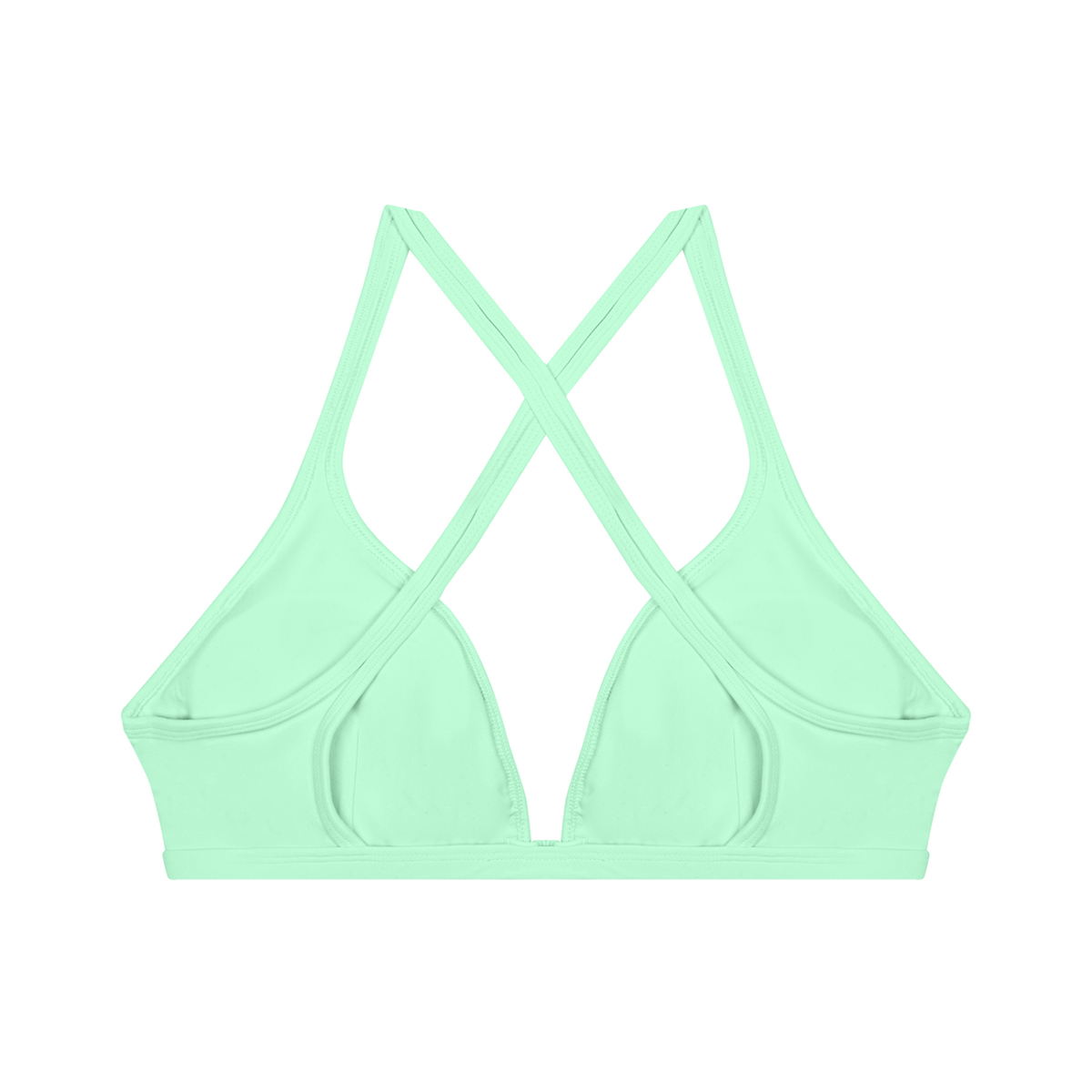 Women's Yoga Sports Bra in mint green, alternate angle