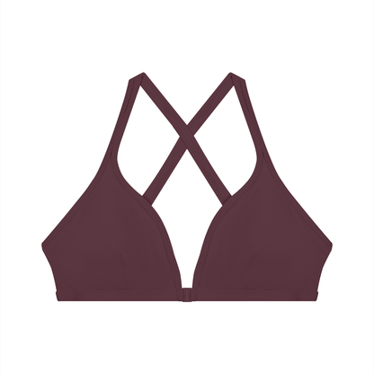 Women's Yoga Sports Bra in plum purple
