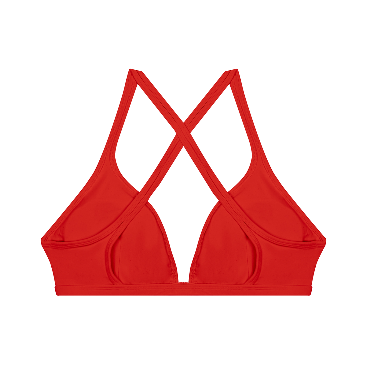 Women's Yoga Sports Bra in red, alternate angle
