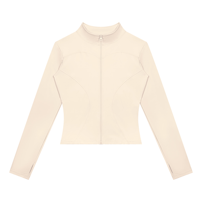 Women's Yoga Sports Full Zip Jacket in apricot