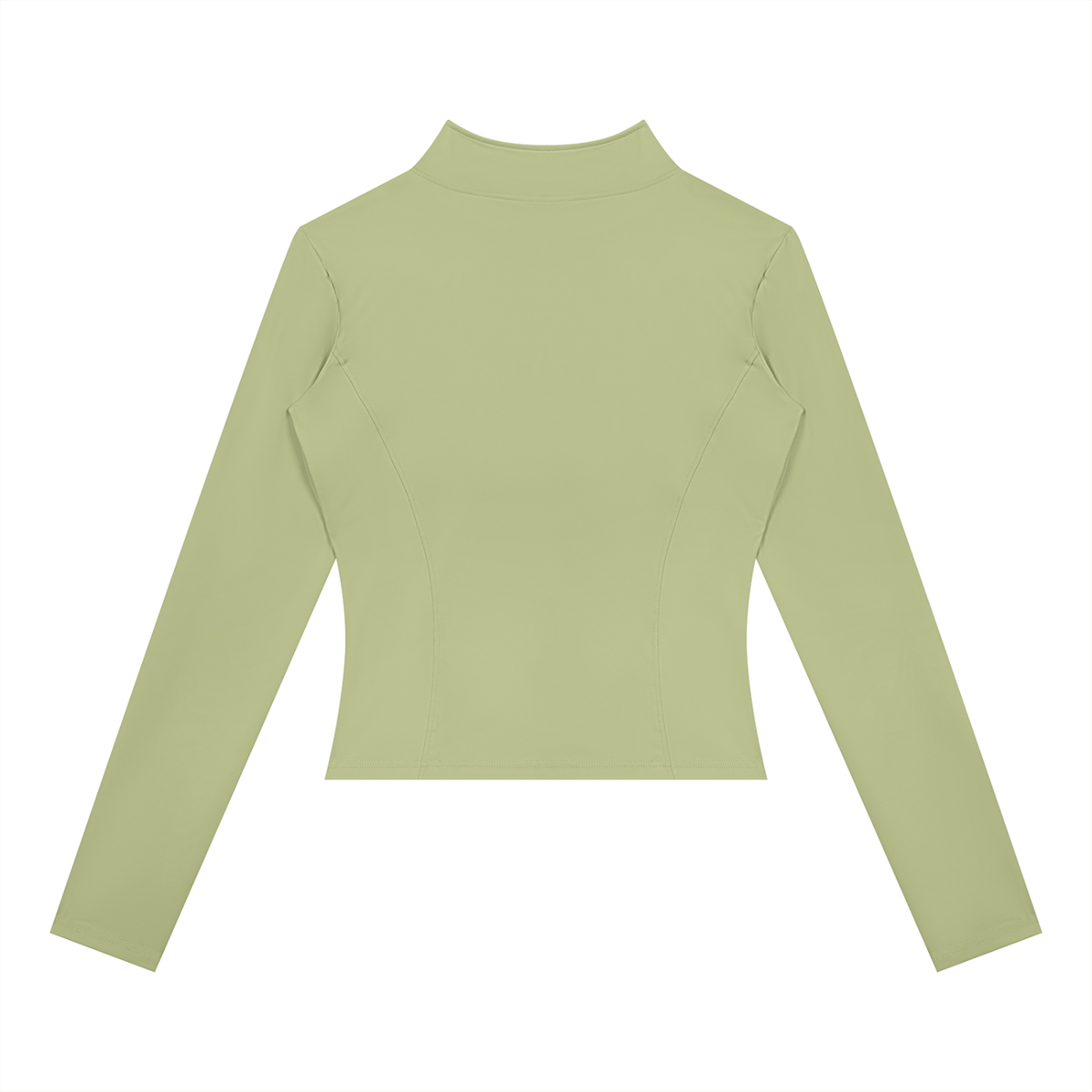 Women's Yoga Sports Full Zip Jacket in bean green, alternate angle