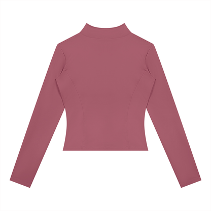 Women's Yoga Sports Full Zip Jacket in carmine, alternate angle