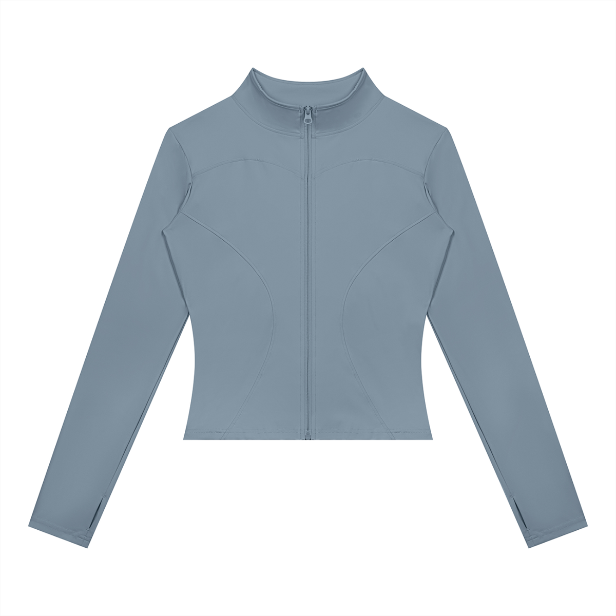Women's Yoga Sports Full Zip Jacket in gray blue