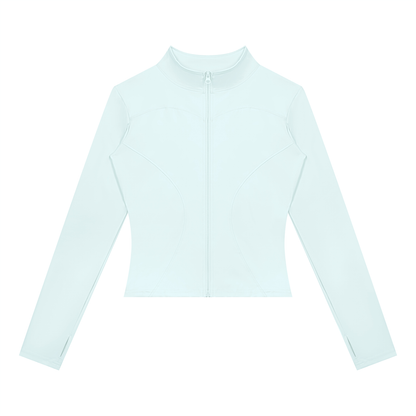 Women's Yoga Sports Full Zip Jacket in light blue
