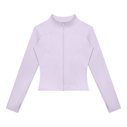Women's Yoga Sports Full Zip Jacket in light purple