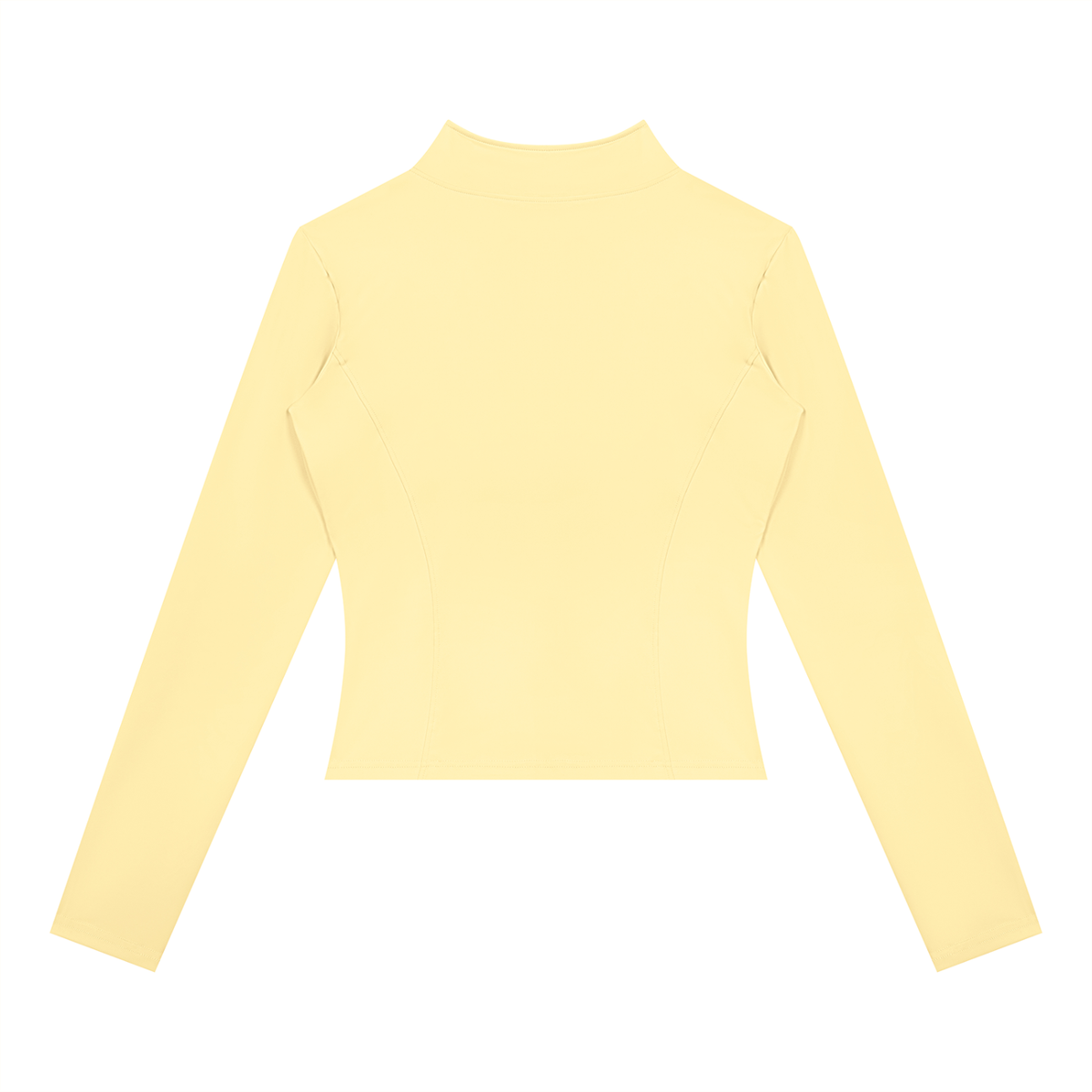 Women's Yoga Sports Full Zip Jacket in light yellow, alternate angle