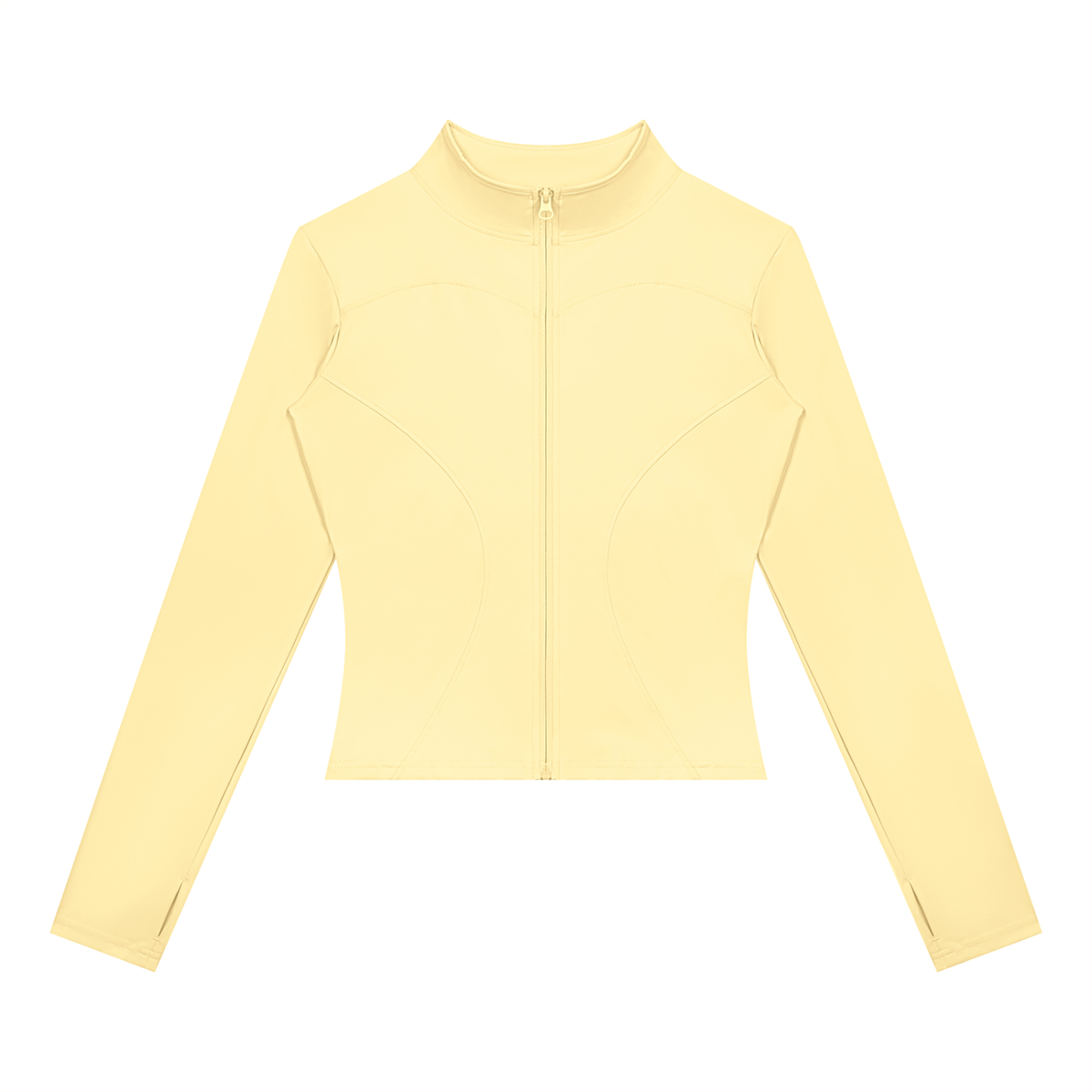 Women's Yoga Sports Full Zip Jacket in light yellow