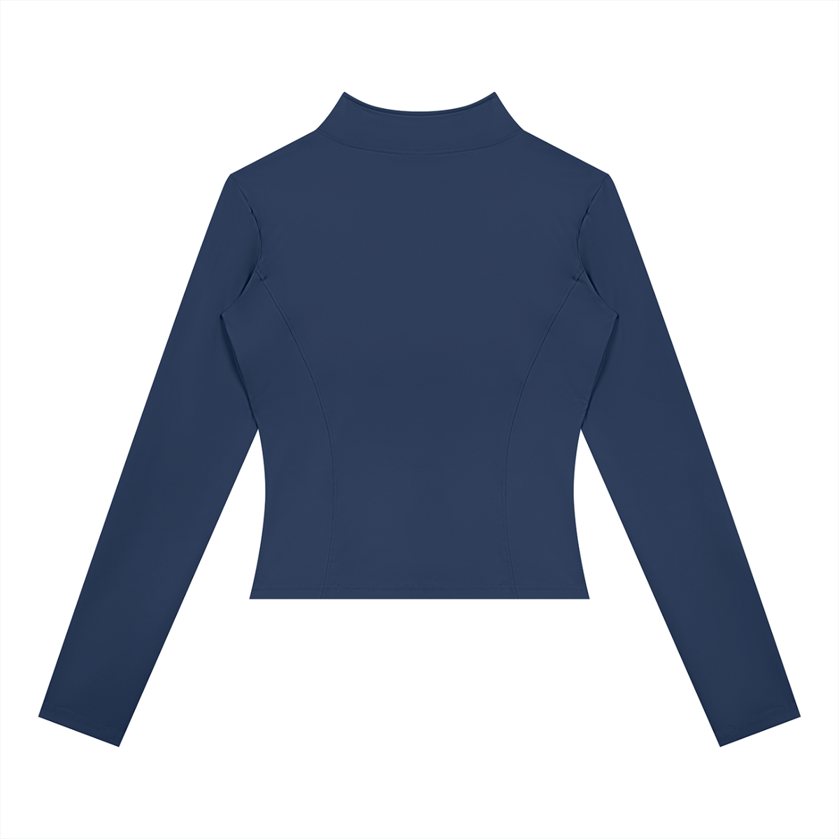 Women's Yoga Sports Full Zip Jacket in navy blue, alternate angle
