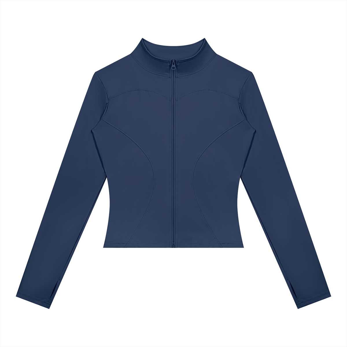 Women's Yoga Sports Full Zip Jacket in navy blue