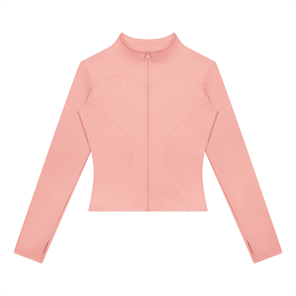 Women's Yoga Sports Full Zip Jacket in peach blossom