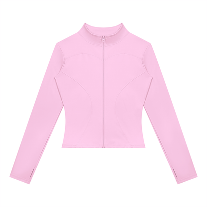 Women's Yoga Sports Full Zip Jacket in pink