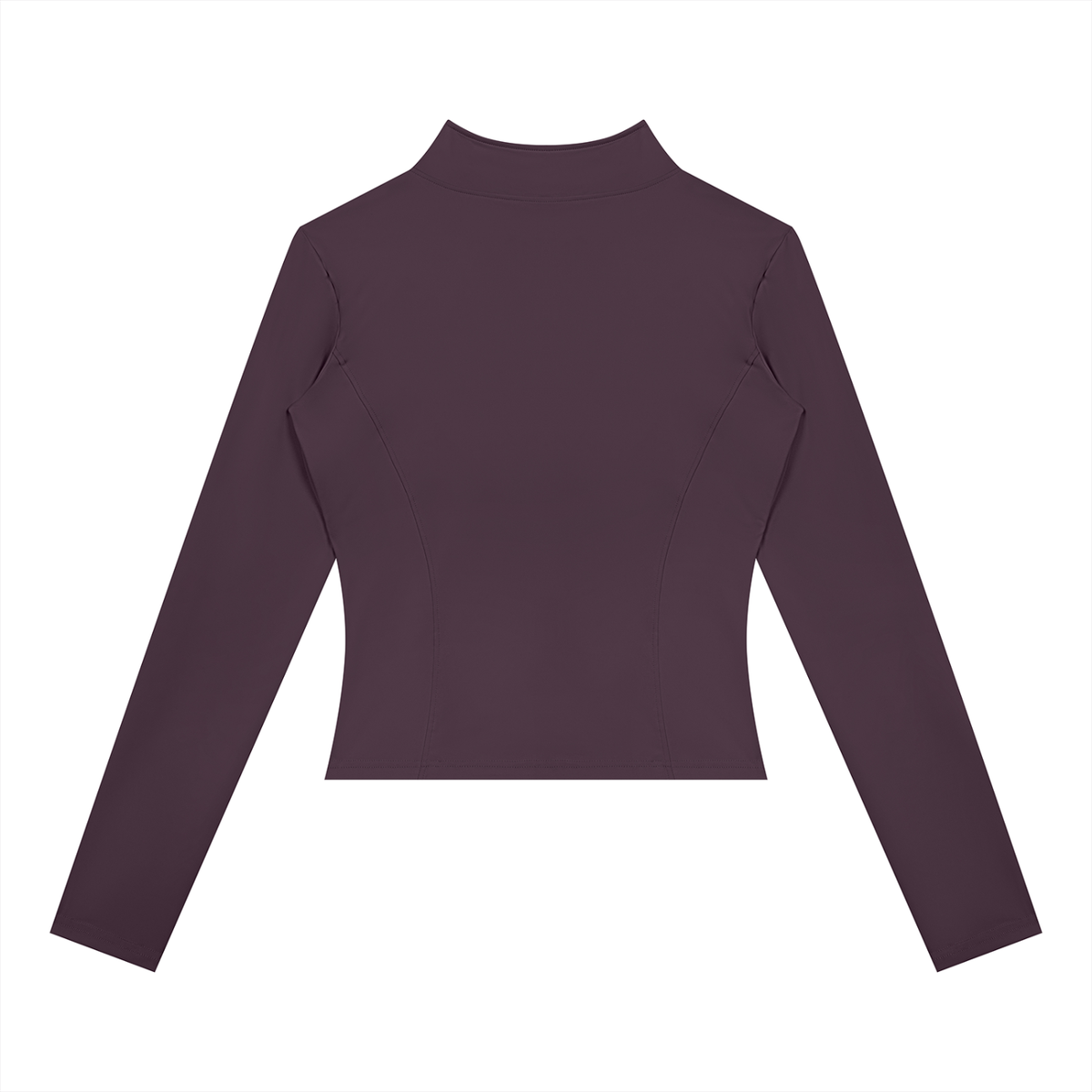 Women's Yoga Sports Full Zip Jacket in plum purple, alternate angle