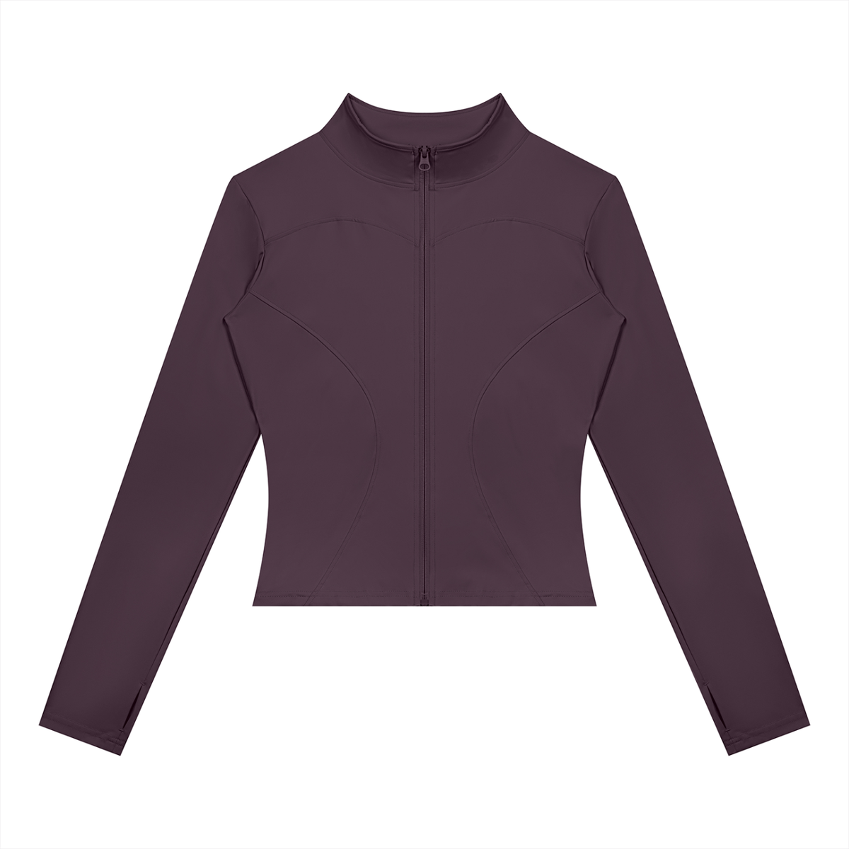 Women's Yoga Sports Full Zip Jacket in plum purple