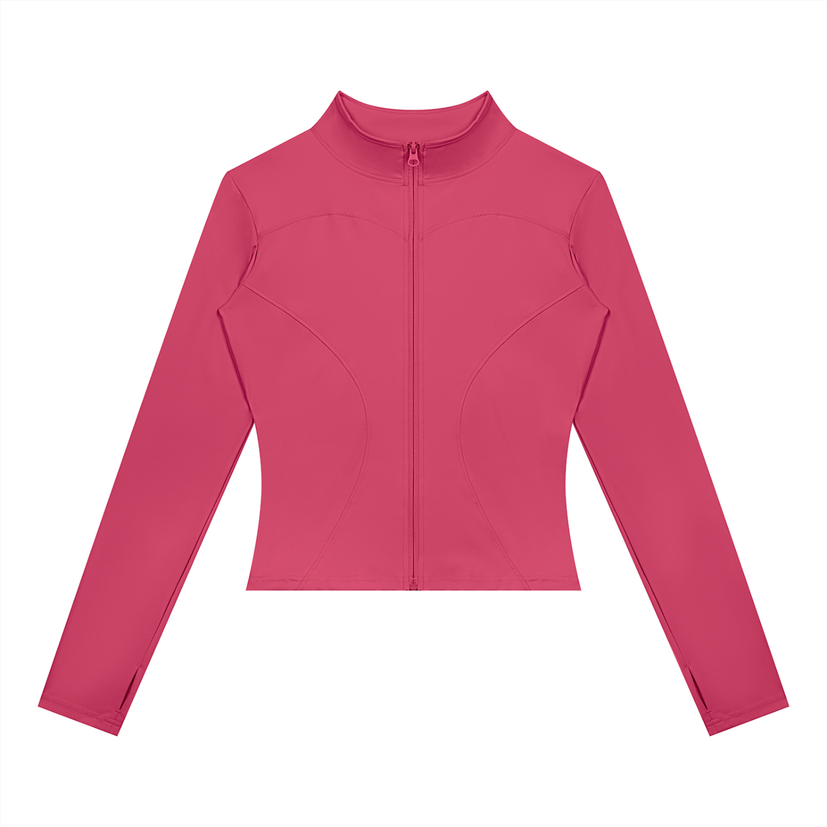Women's Yoga Sports Full Zip Jacket in rose red
